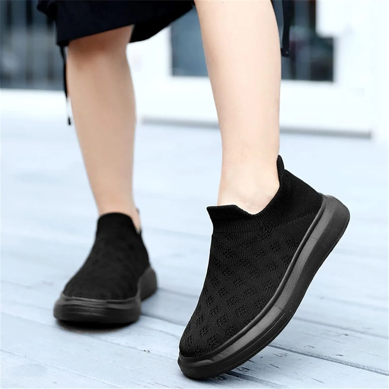 Детские кроссовки для мальчиков с дышащей сеткой, Black — фото 3