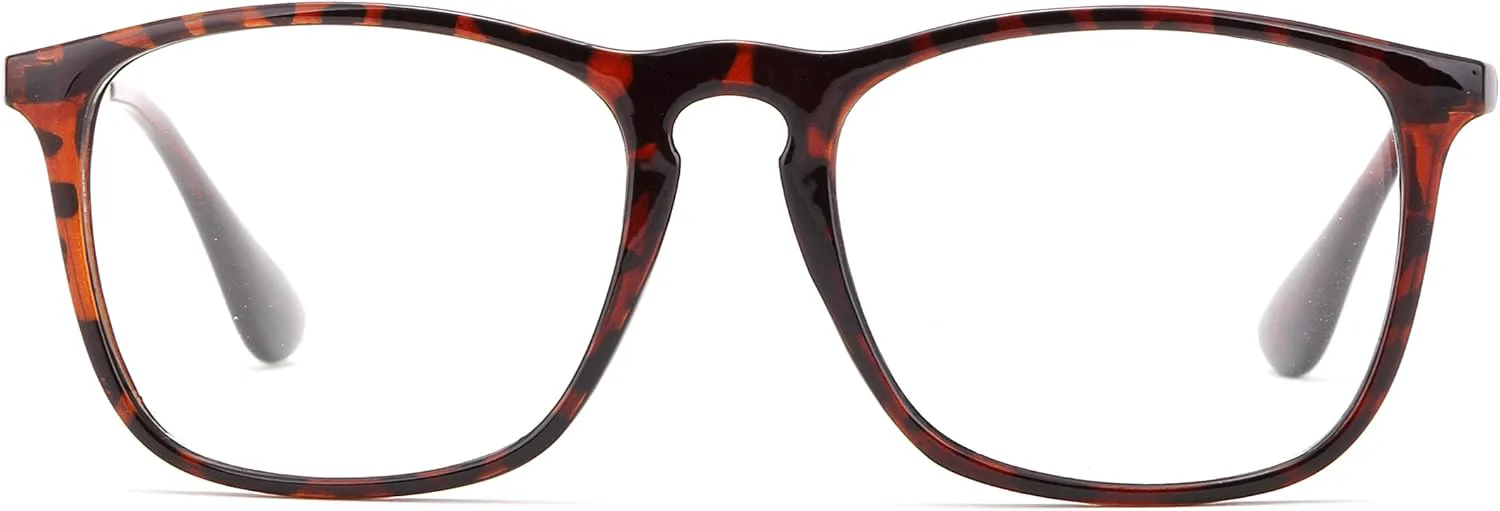 

Newbee Fashion - Классические унисекс модные очки и солнцезащитные очки с прозрачными линзами и функцией вспышки Newbee Fashion Clear Lens, Tortoise/Gold