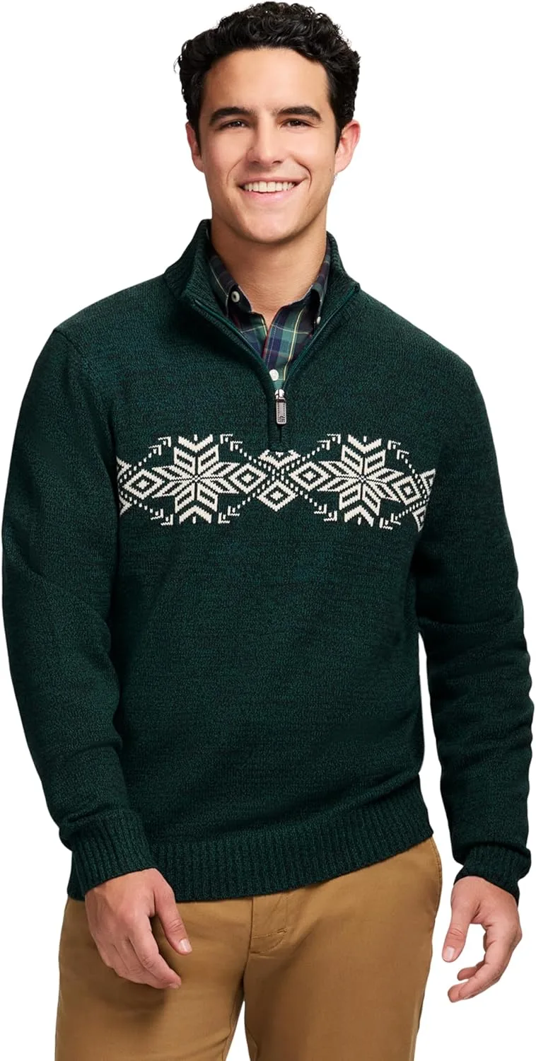 

IZOD мужской праздничный свитер с молнией на четверть