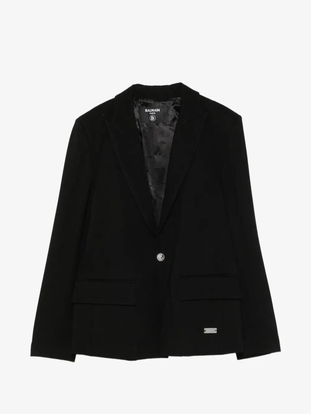 Блейзер с логотипом Balmain Kids, черный