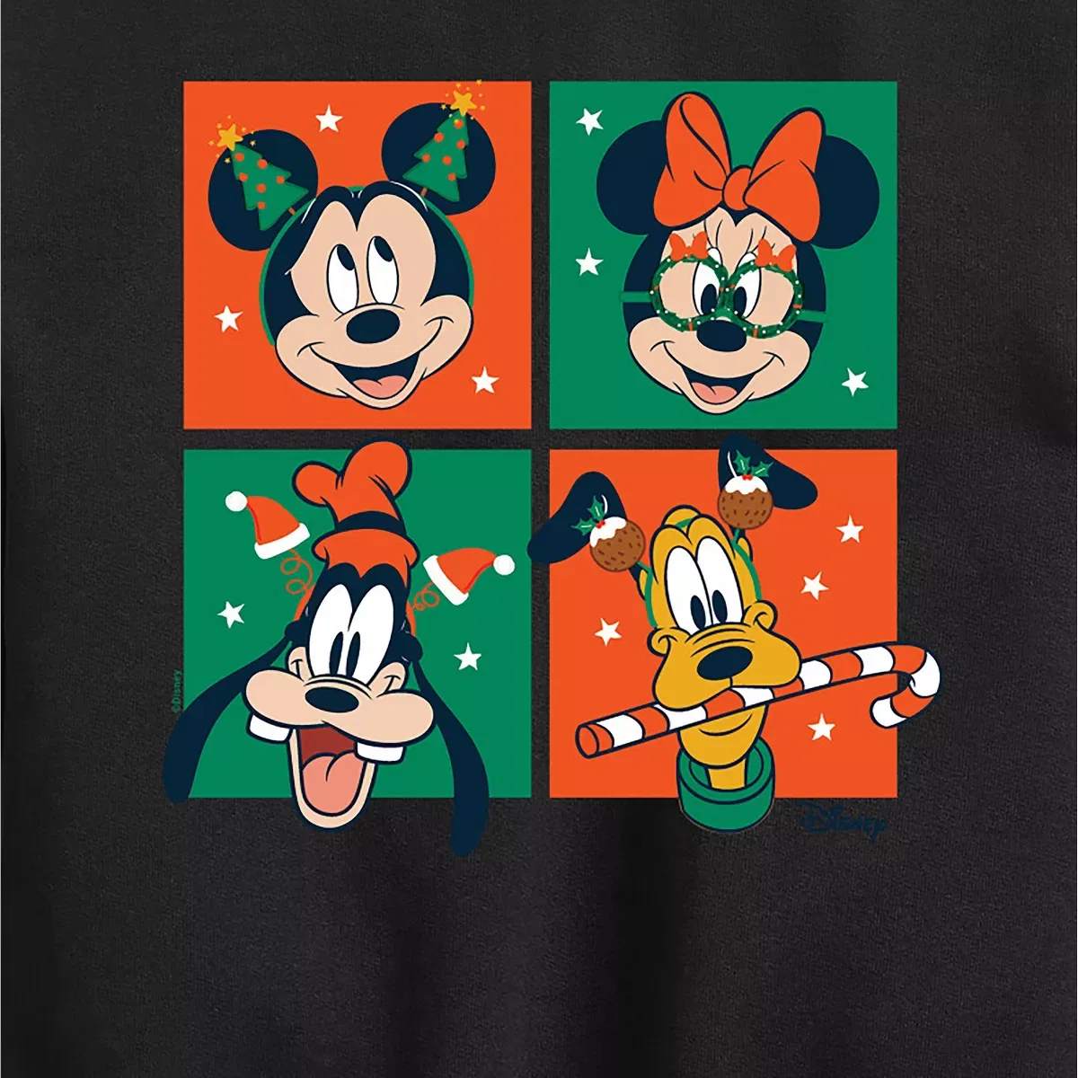 Детский свитшот для мальчиков с принтом Mickey And Friends Christmas Disney, Black — фото 2