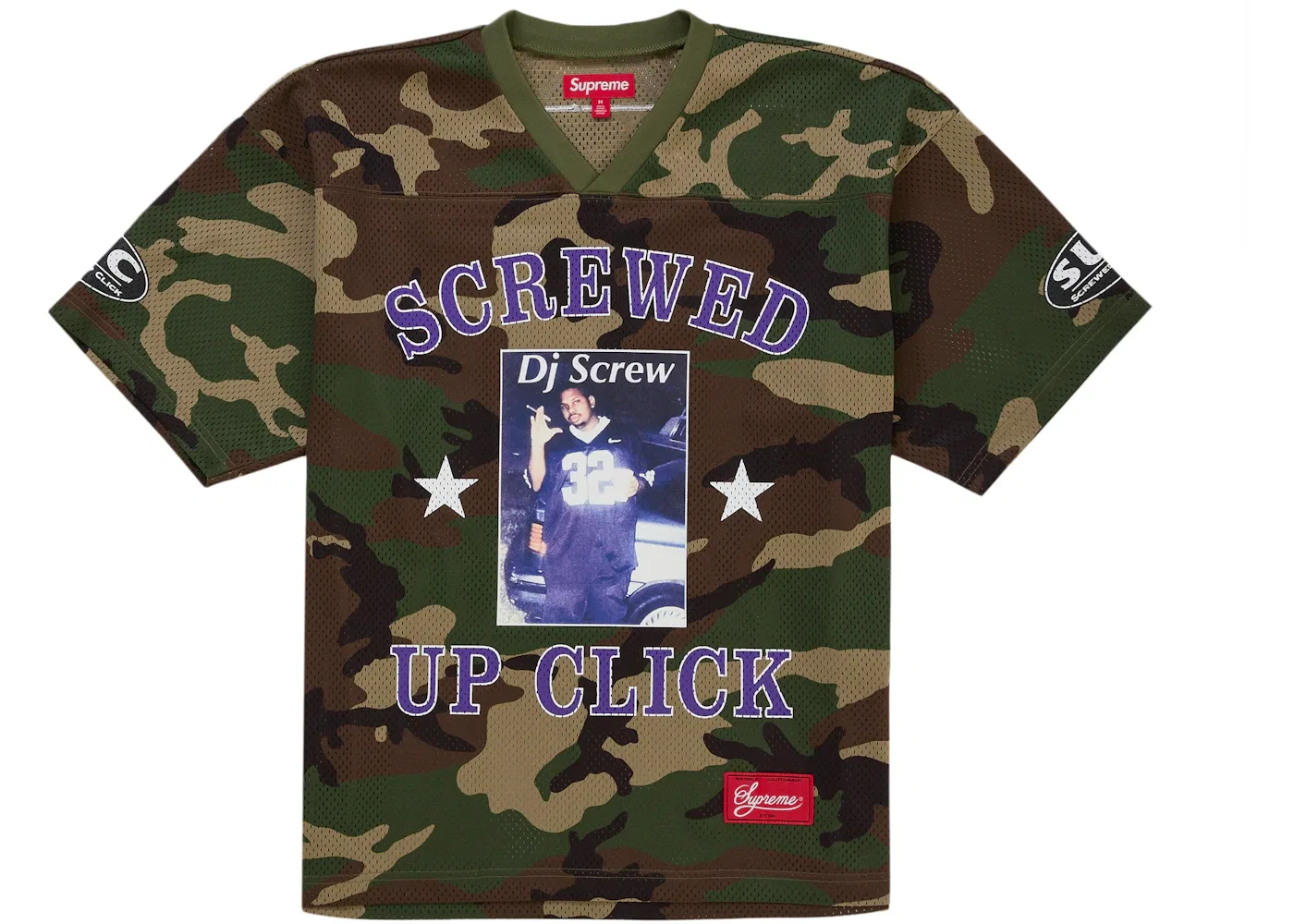 Мужская футбольная джерси с камуфляжным принтом DJ Screw Supreme, Woodland Camo