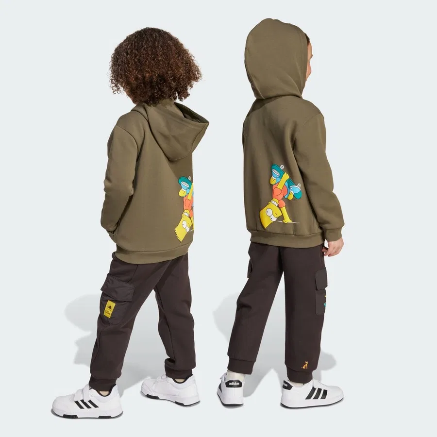 Спортивные штаны с принтом The Simpsons adidas Sportswear, Коричневый — фото 2
