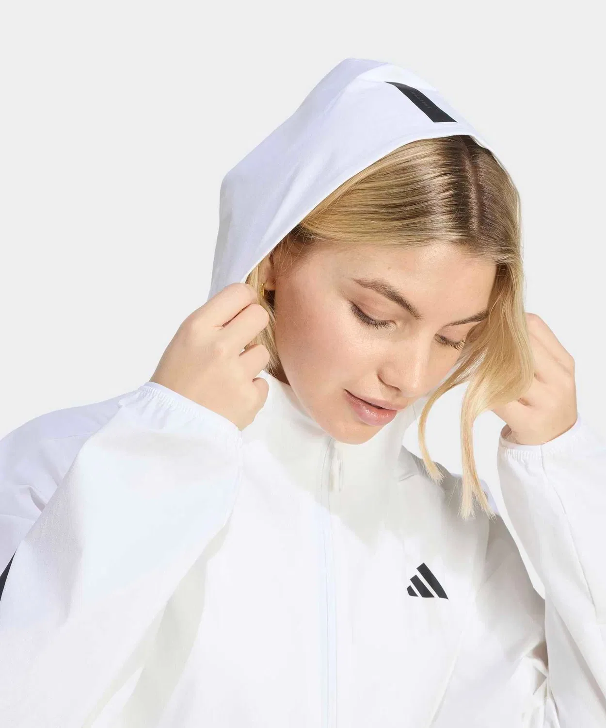 Женский джерси-топ с принтом Adidas Z.N.E. Woven, Белый — фото 3