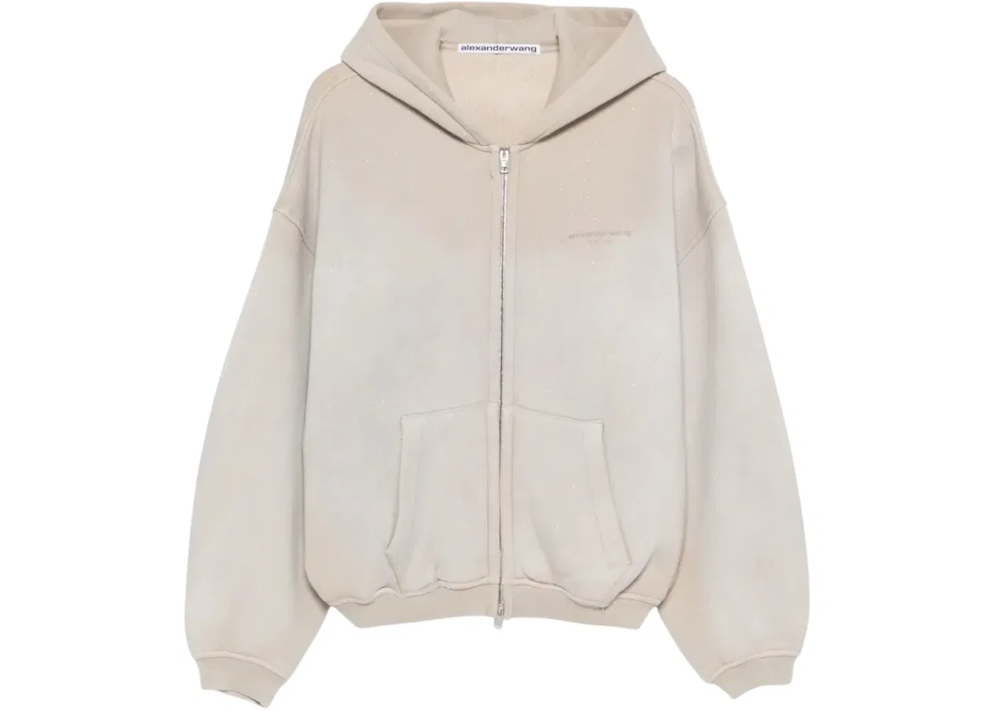 Унисекс худи с принтом Alexander Wang, Washed Khaki