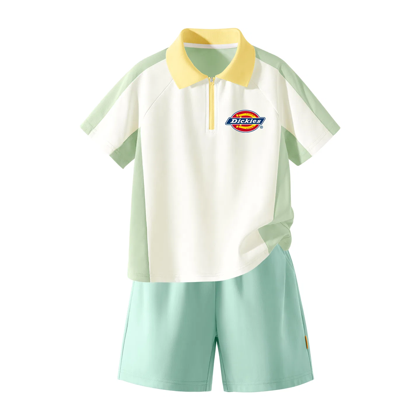 Детский спортивный костюм с отложным воротником Dickies, Standard K Vanilla Green/Sweet Pear Green