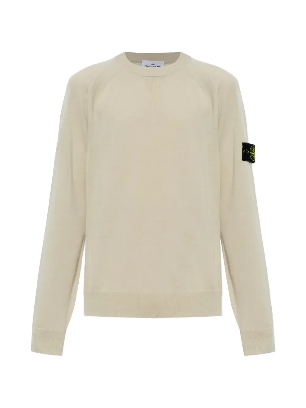 Свитшот с длинными рукавами с нашивкой-логотипом Stone Island, бежевый
