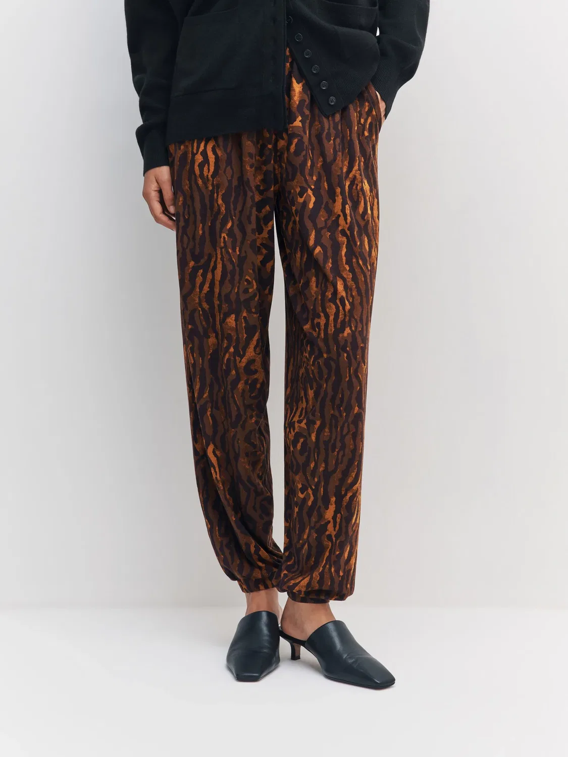 Джоггеры с анималистичным принтом, Animal Print Jersey Harem Joggers Next, Animal Print — фото 2