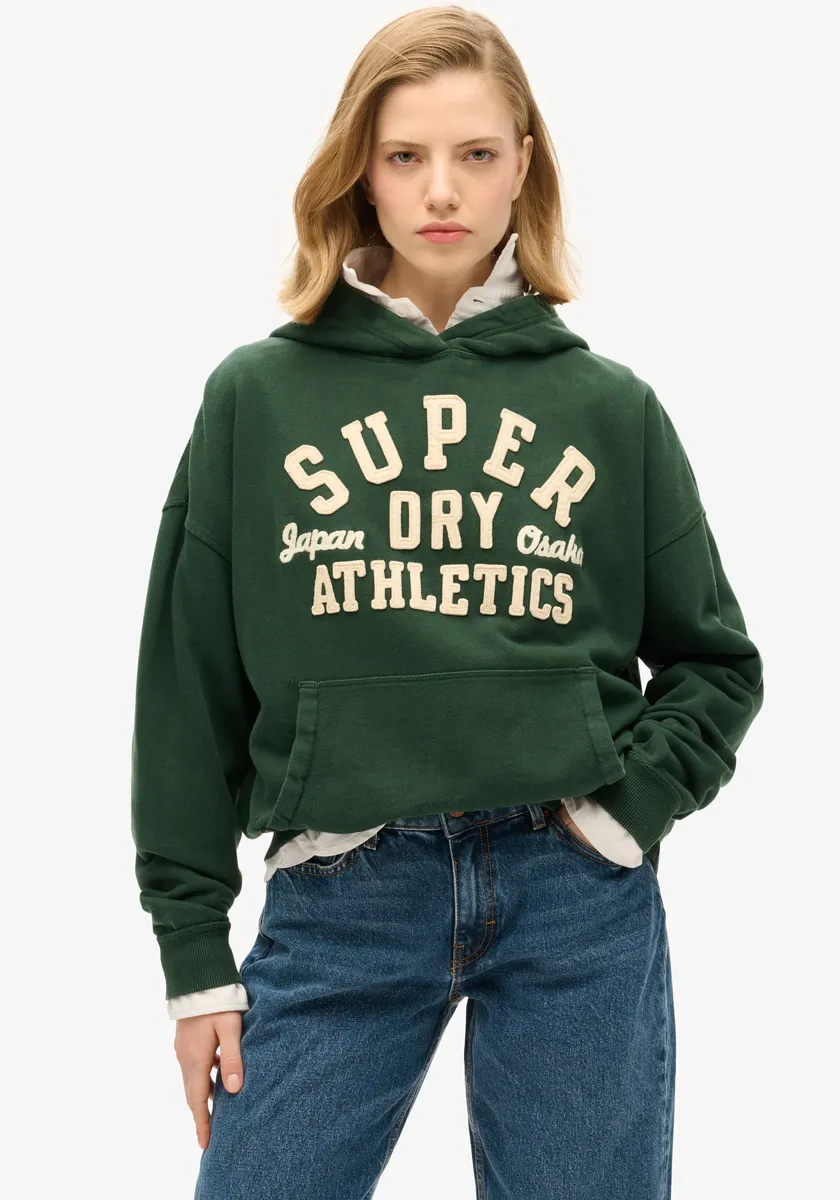 

Толстовка с капюшоном Superdry "ATHLETIC APPLIQ OVERSIZE HOOD", зеленый