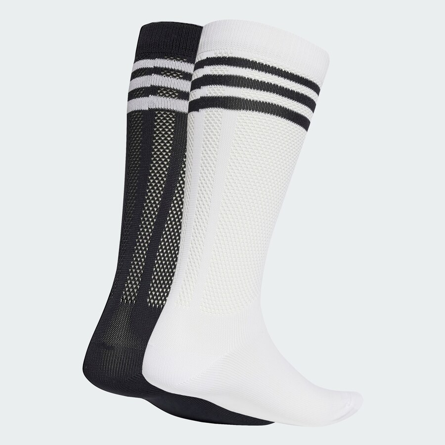 Носки ADIDAS ORIGINALS Textured Crew 2 Pairs, Black/White — фото 2