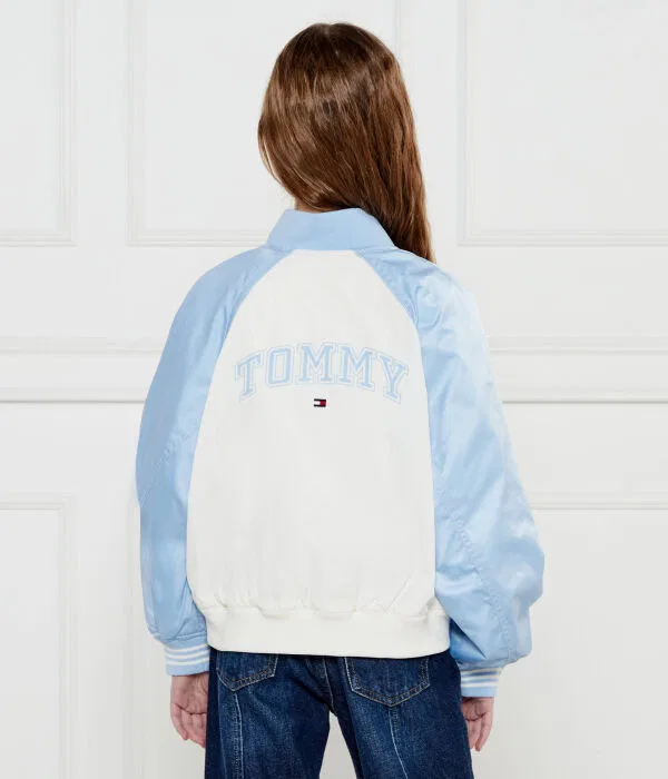 Детская куртка-бомбер свободного кроя Bomber Tommy Hilfiger, Azzurro — фото 3