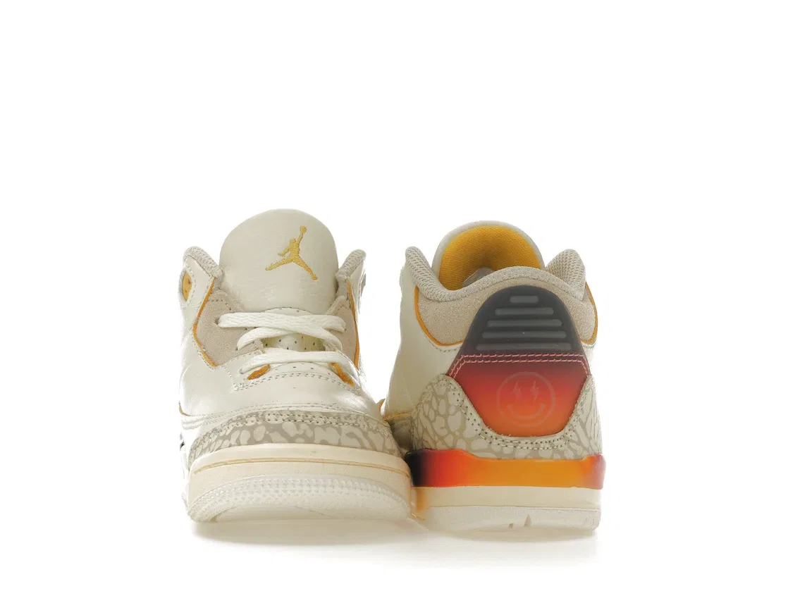 Детские кроссовки с принтом Jordan 3 Retro SP J Balvin Medellín Sunset, Multi-Color — фото 4