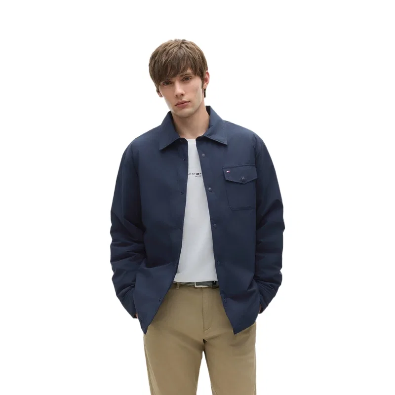 Мужское пальто-пуховик с лацканами Tommy Hilfiger, Navy Blue Dw5