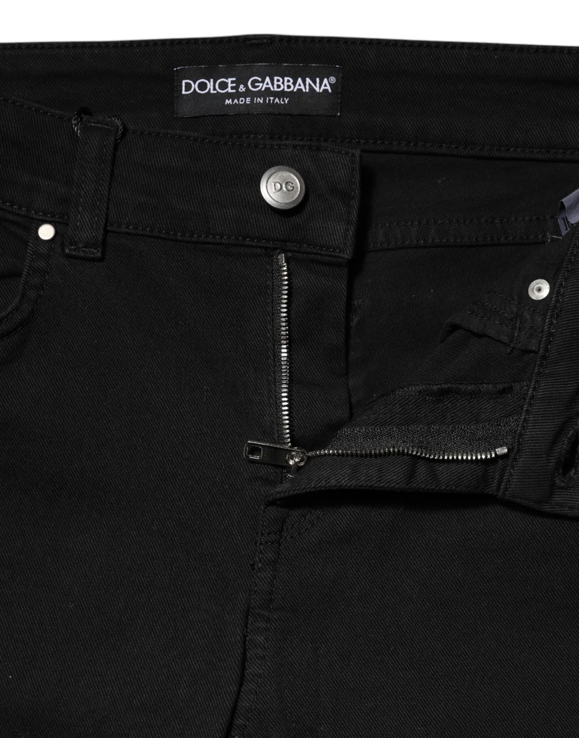 Женские джинсы скинни с логотипом Skinny Jeans Dolce & Gabbana, черный — фото 4