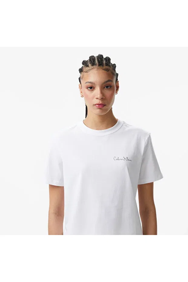 Женская футболка с принтом Classic Graphic Calvin Klein, White — фото 4