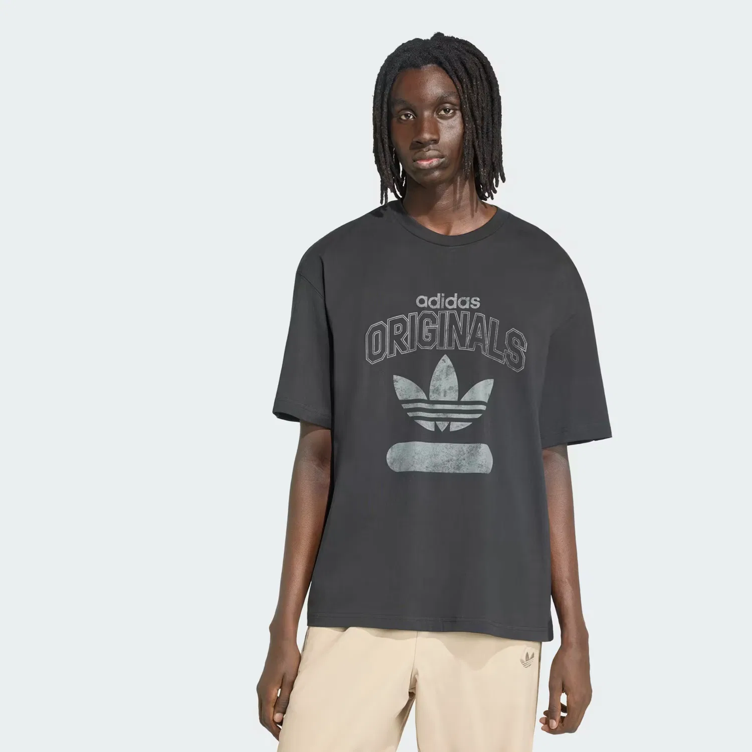 Мужская футболка свободного кроя VARSITY 1972 Adidas Originals, черный