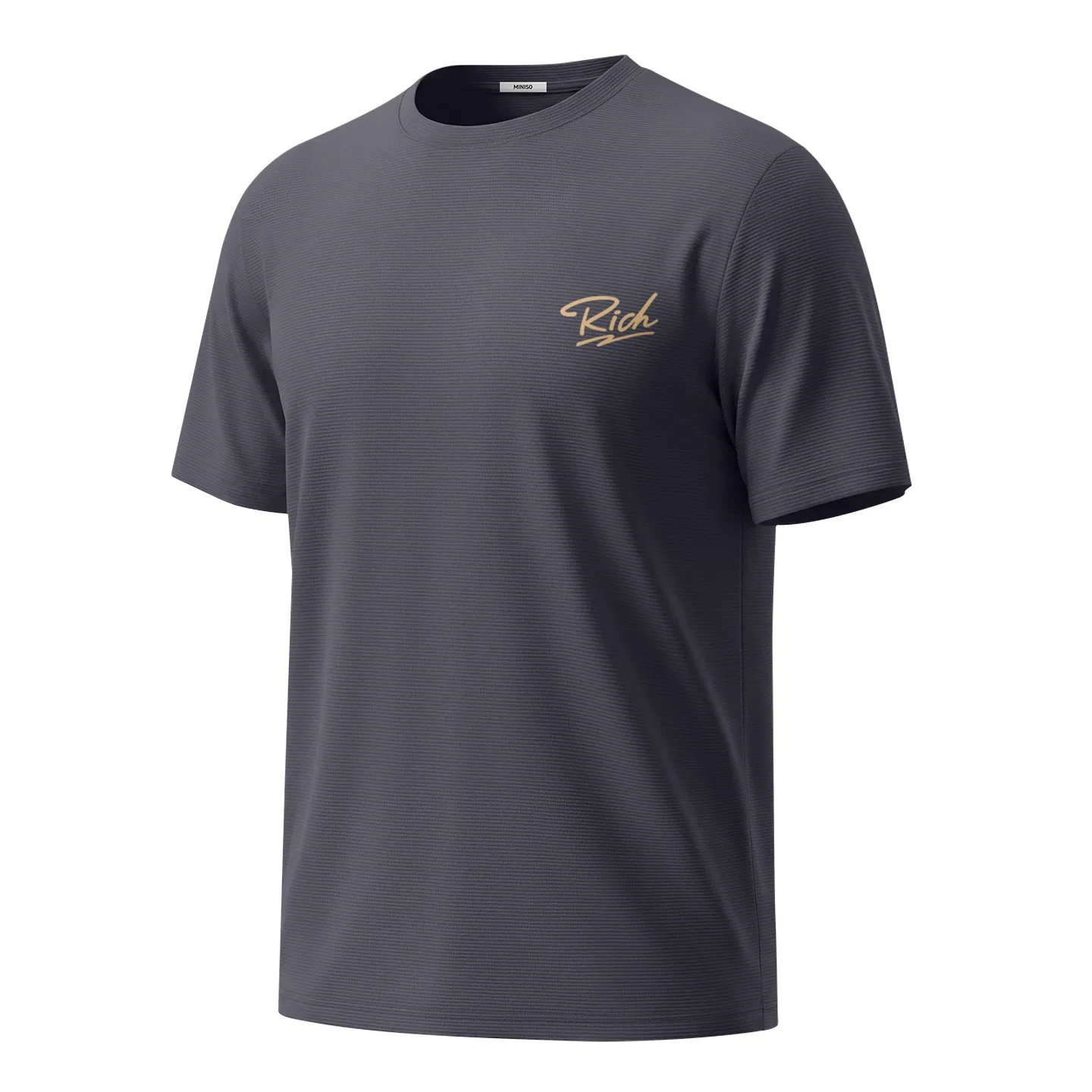 Детская футболка с быстросохнущей защитой от солнца MINISO, Dark Gray (Ma Ji Ma Sparkling Chest Logo)