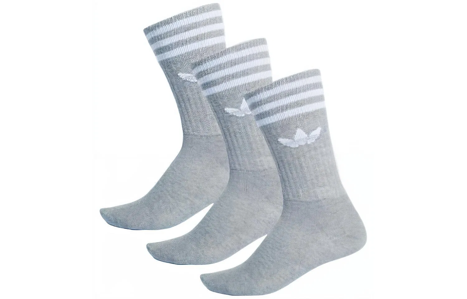 Детские носки с принтом Adidas Originals, 3 пары, серые
