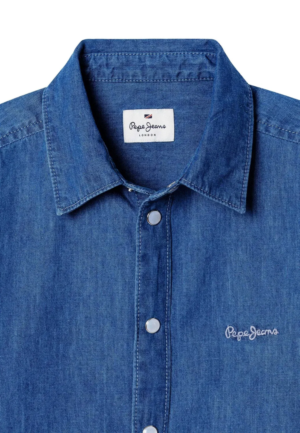 Классическая приталенная рубашка - средний синий - рубашка Pepe Jeans, Denim — фото 3