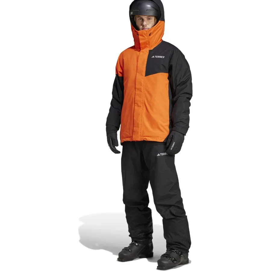 Мужская ветровка adidas Terrex 2l Rain Rdy, Черный/Светло-оранжевый — фото 2