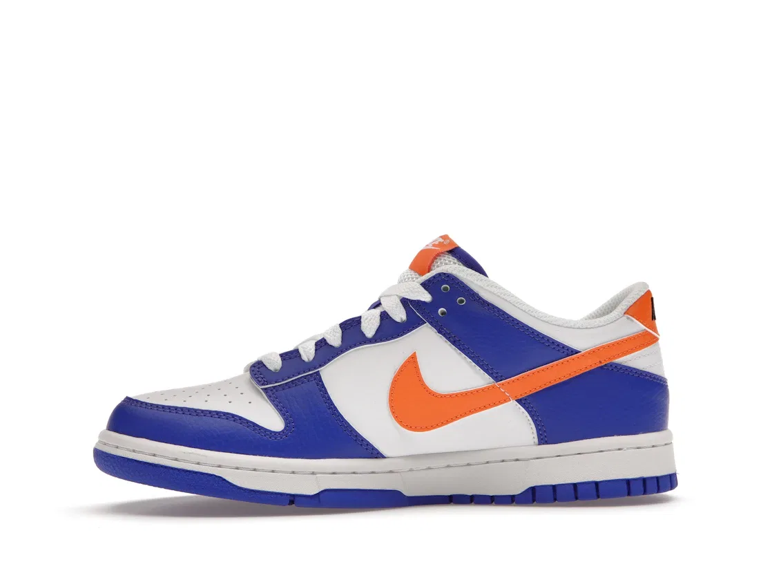 Детские кроссовки на шнуровке Nike Dunk Low Nike, Blue Joy/Bright Mandarin/White/Black — фото 3