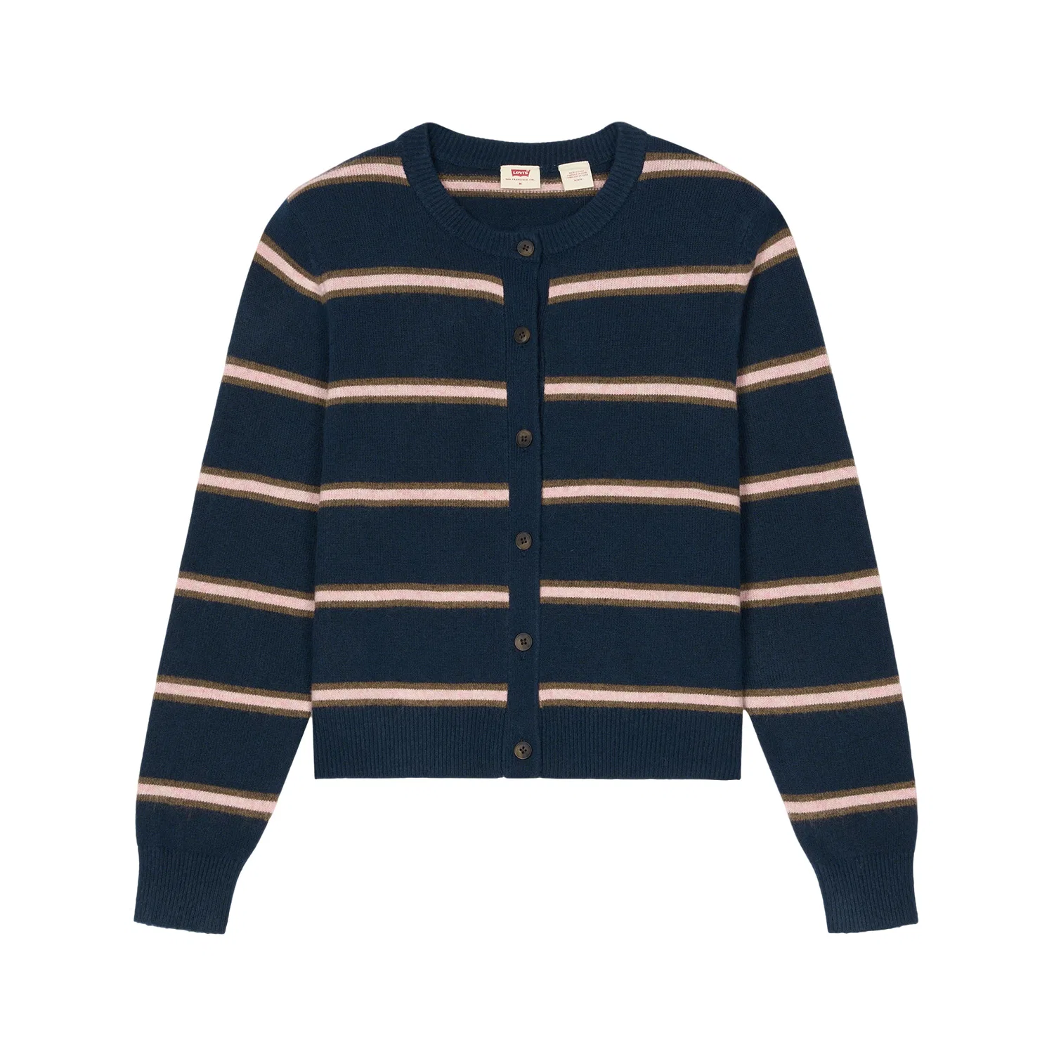 Женский свитер с полосами, прямой крой Dark Blue Stripes, Levis, Dark Blue Stripes