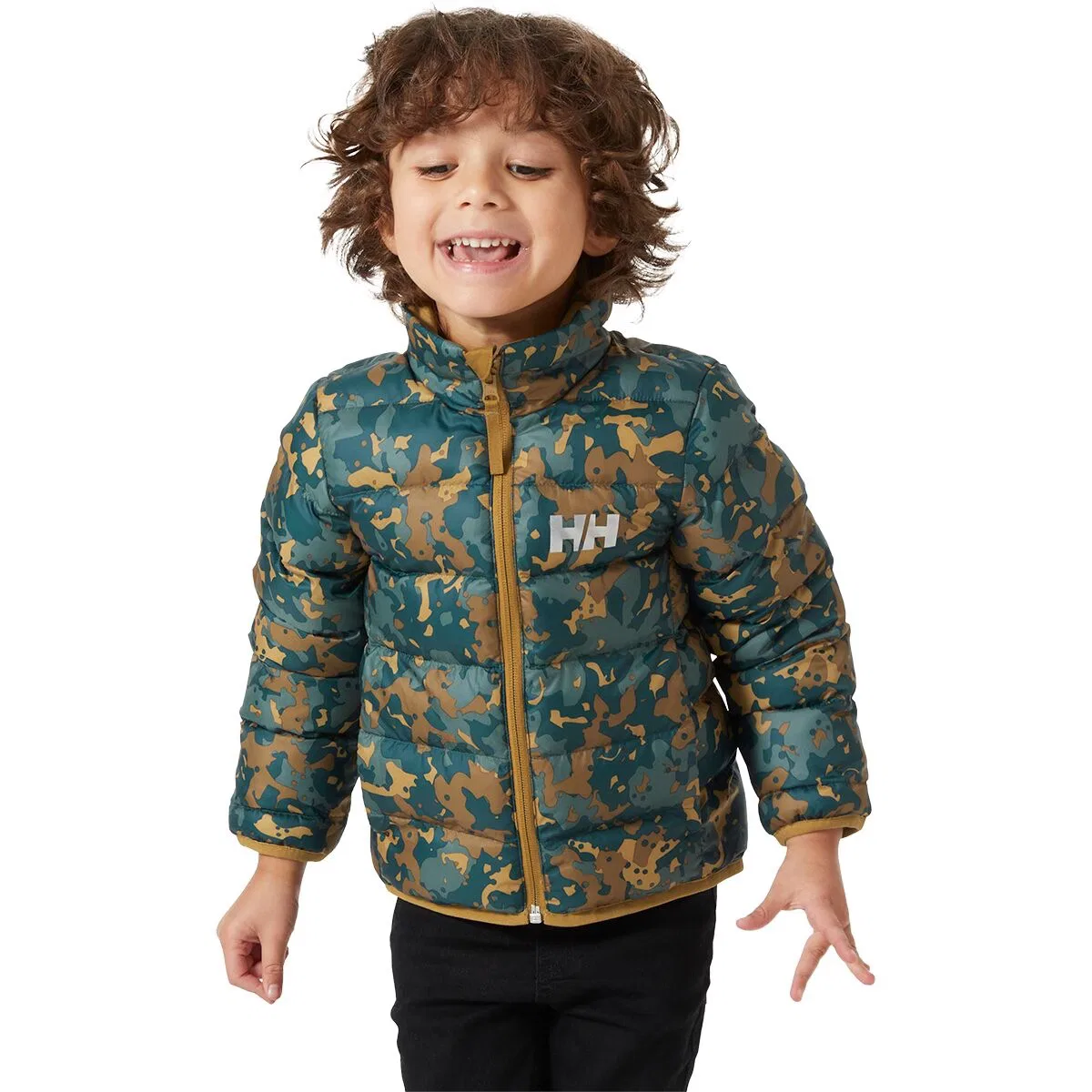 Детская куртка для мальчиков утепленная Dalen reversible jacket Helly Hansen, Dark Creek Splash Camo Aop
