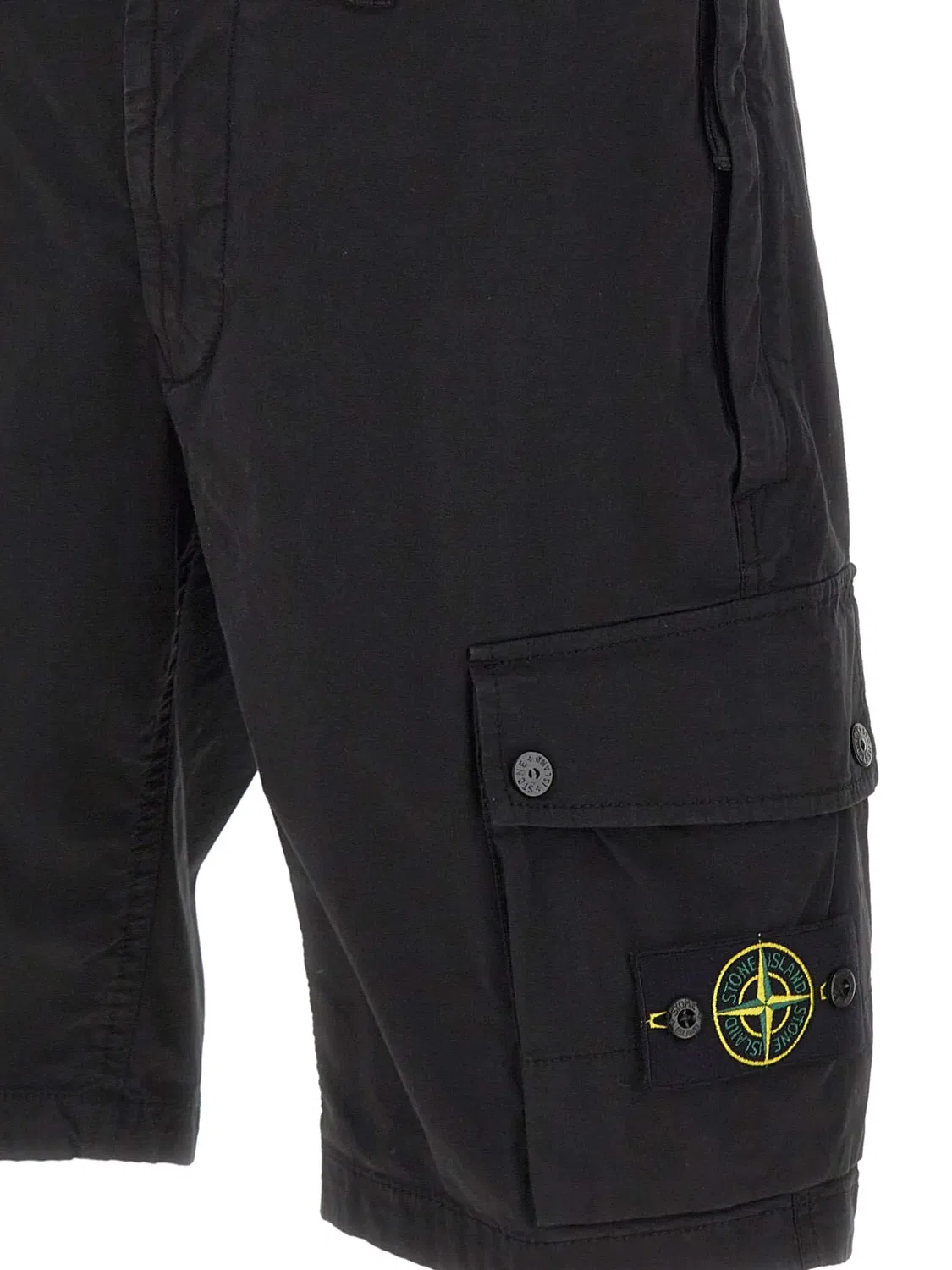 Шорты карго черные Stone Island, черный