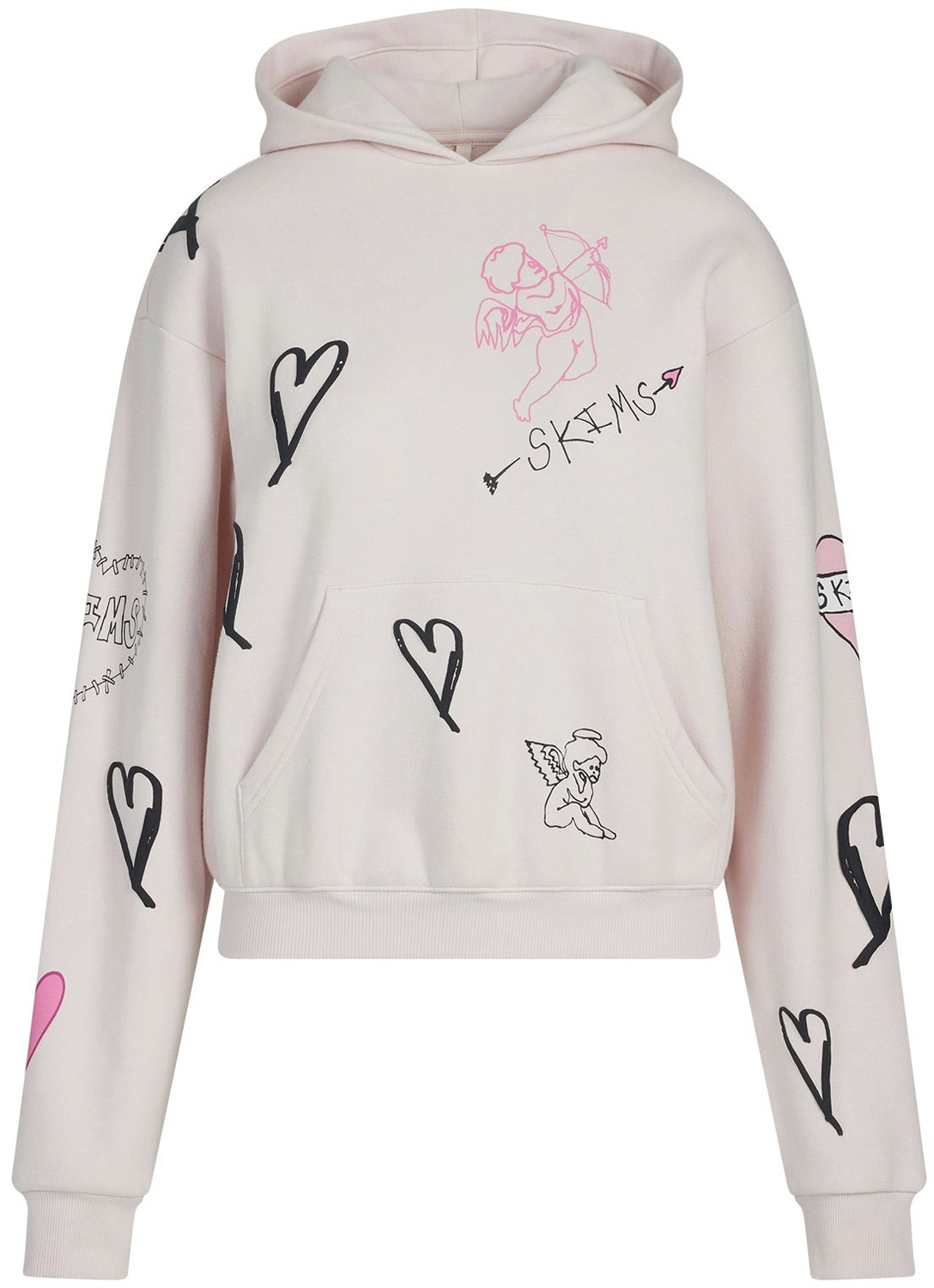 

Худи Skims Cotton Fleece Classic, розовый/принт ангел