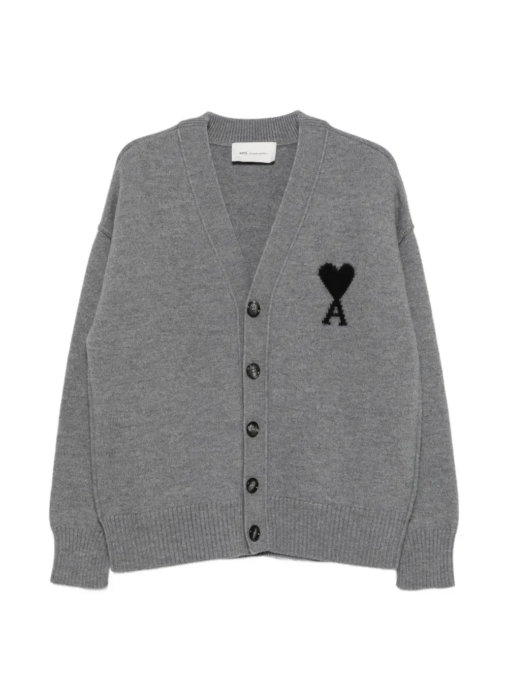Свитер Ami de Coeur с круглым вырезом AMI Paris, серый