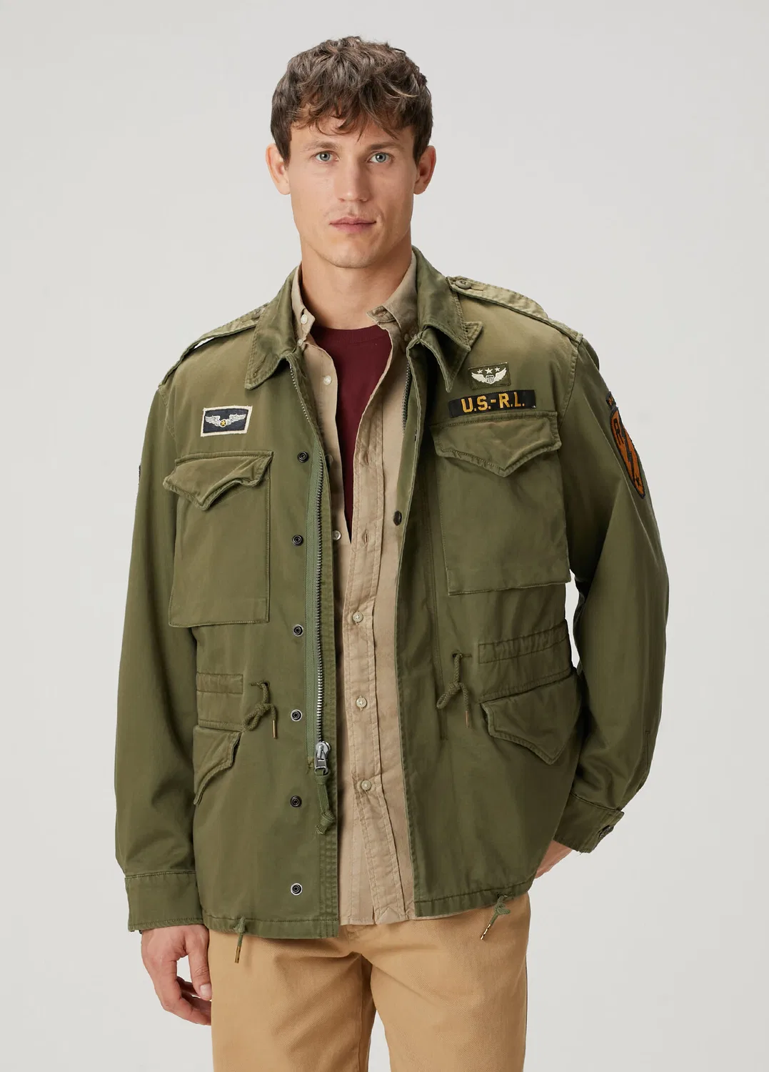 Пальто с погонами Polo Ralph Lauren, green