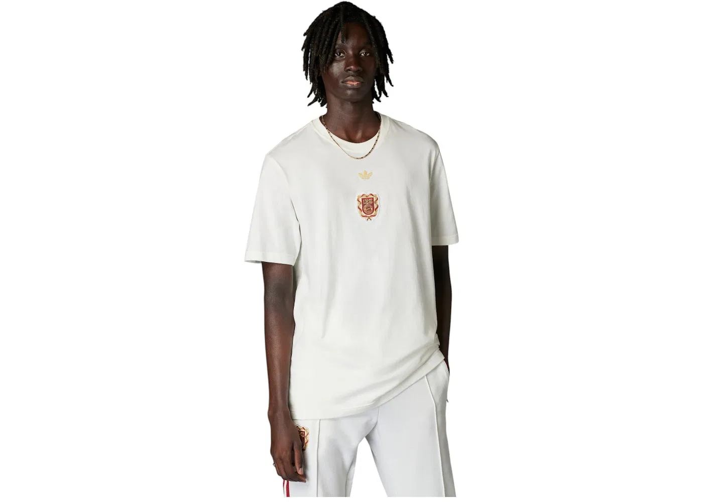 Мужская футболка с принтом Fc Bayern Anniversary Adidas, цвет Off White