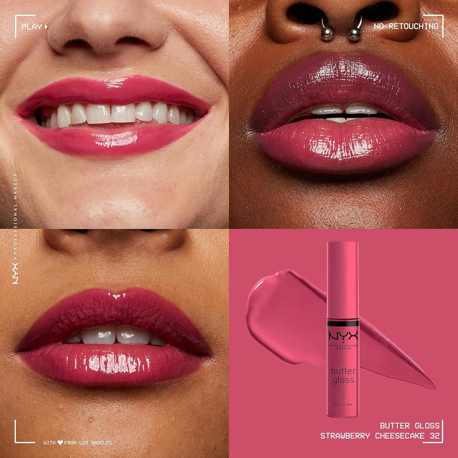 Блеск для губ Buttery Soft, стойкий, NYX PROFESSIONAL MAKEUP, 7.65 г, Pink — фото 3
