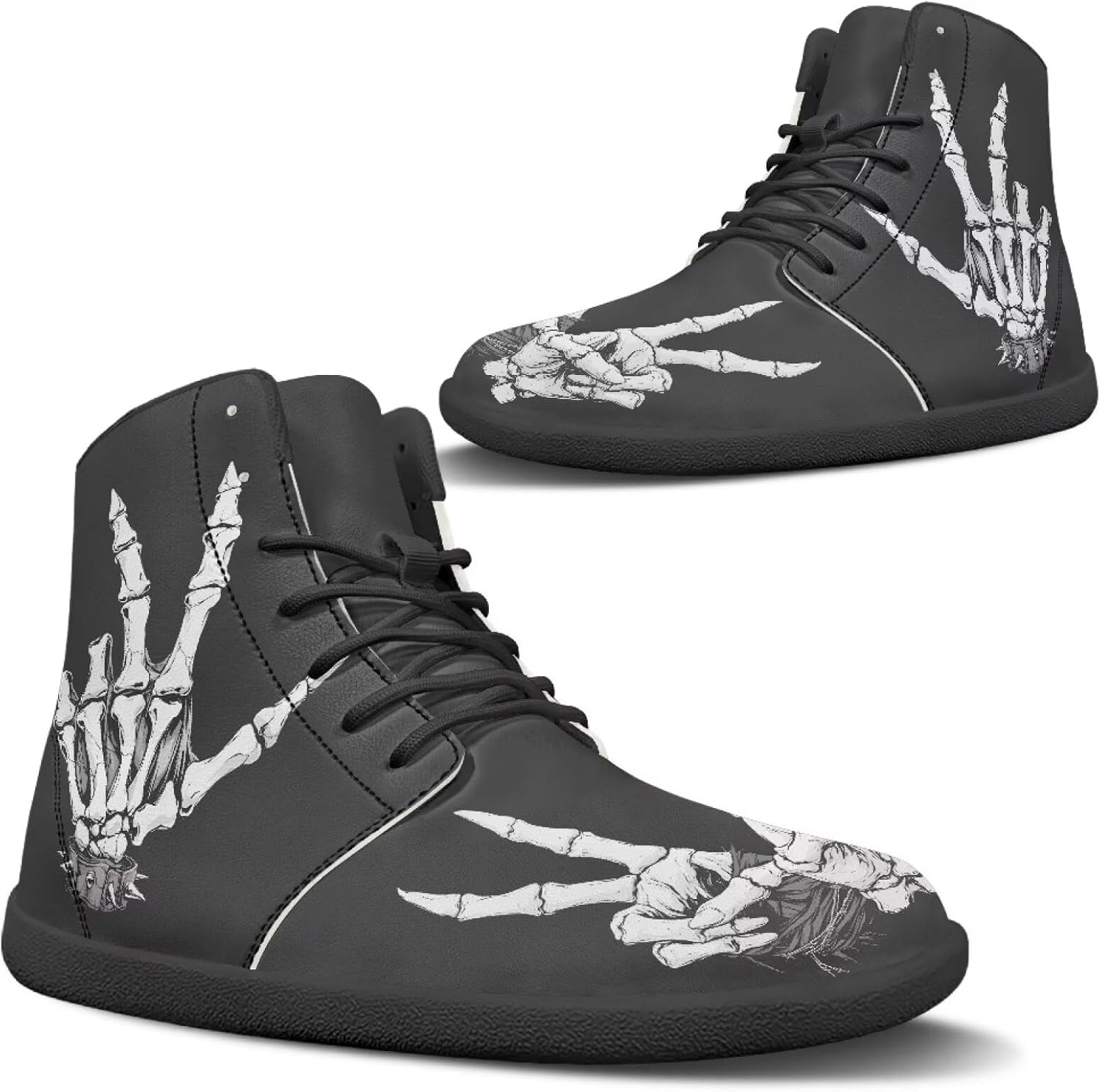 

Мужские широкие высокие кеды-босоножки, женские кроссовки для ходьбы с нулевым уклоном, повседневные кроссовки с амортизированной поддержкой голеностопа, черная подошва, размер 5-13,5 Qoiuvncy