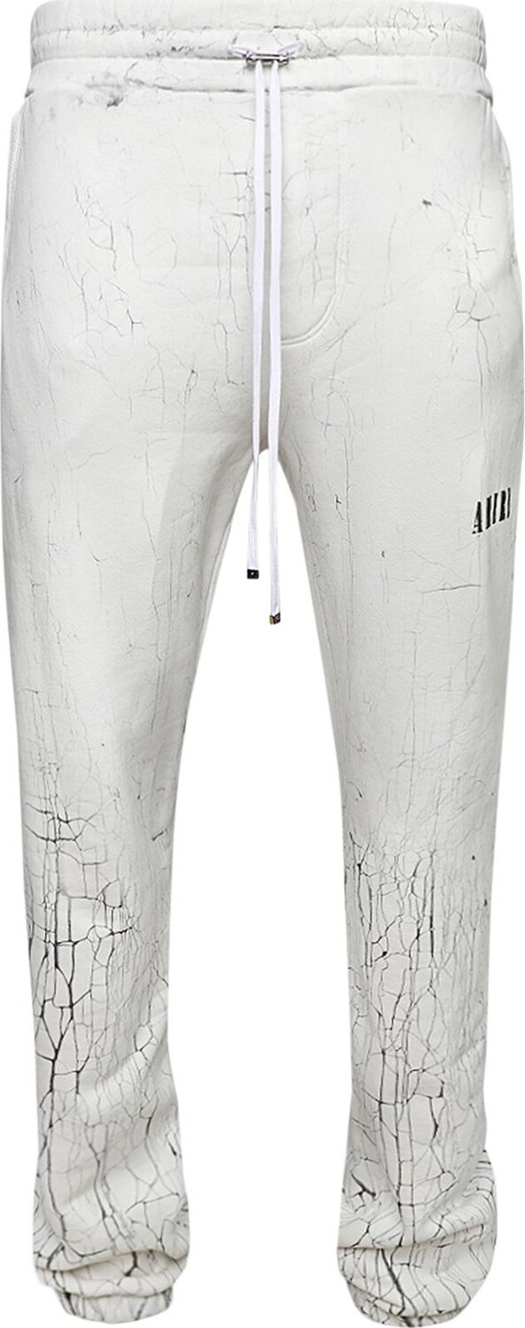 

Спортивные брюки Amiri Cracked Dye Logo Sweatpants 'White', белый