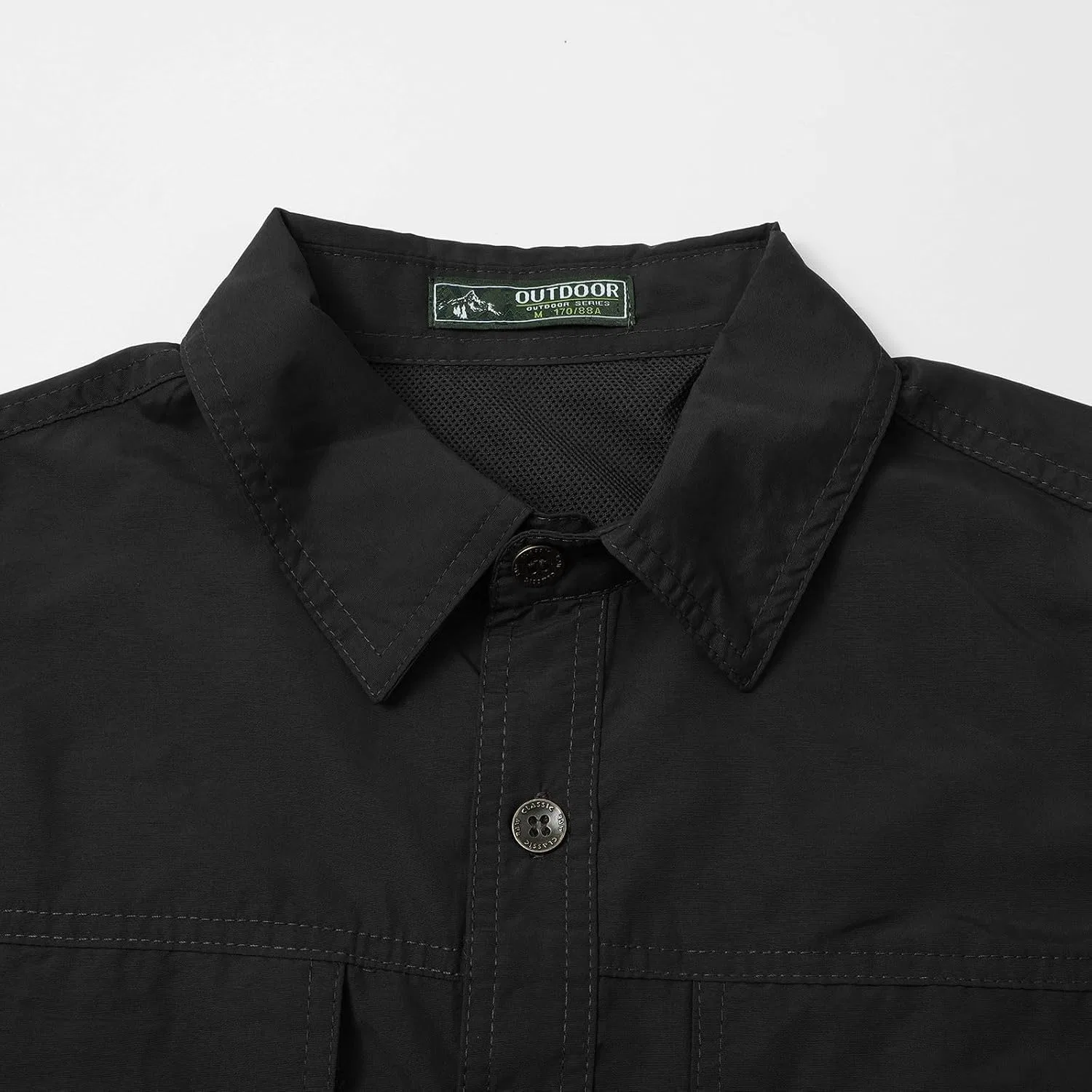 Мужская рубашка с длинным рукавом Cargo Work Shirts, чёрный — фото 4