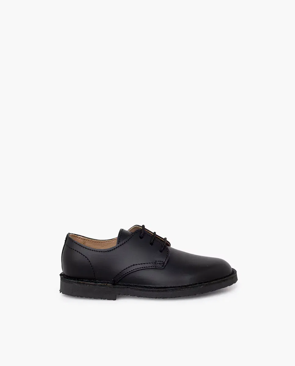 Детские туфли для девочек кожаные blucher Pisamonas, Negro