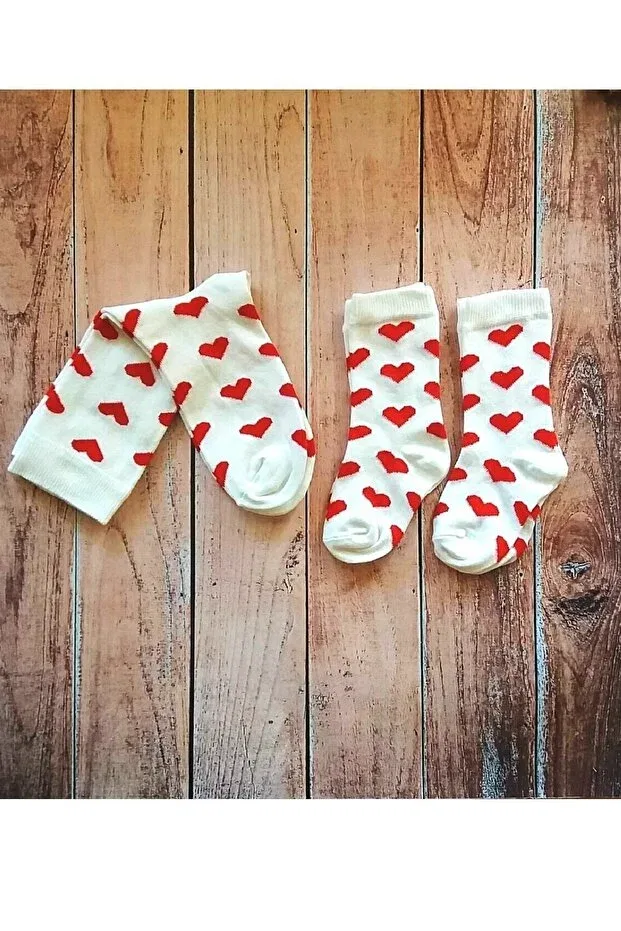 Детские носки для новорожденных с рисунком Mother Twin Baby Socks Panowill Design, Heart Patterned