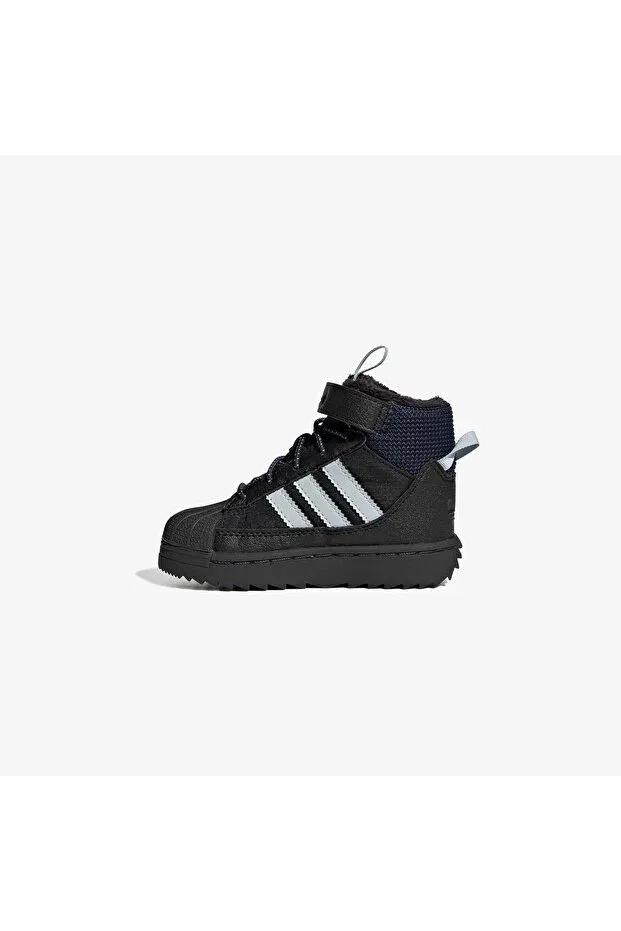 Детские ботинки для девочек с принтом Superstar winter trek baby Adidas, Black — фото 4