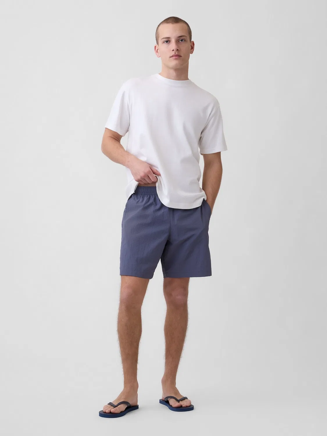 Шорты гибридные Gap Blue 7.5 inch, синие — фото 3