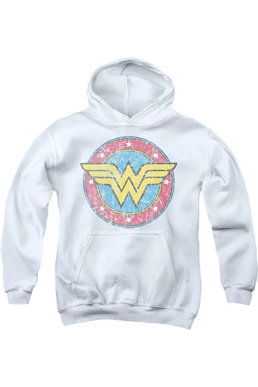 Детское худи с капюшоном Wonder Woman Classic Gildan, White
