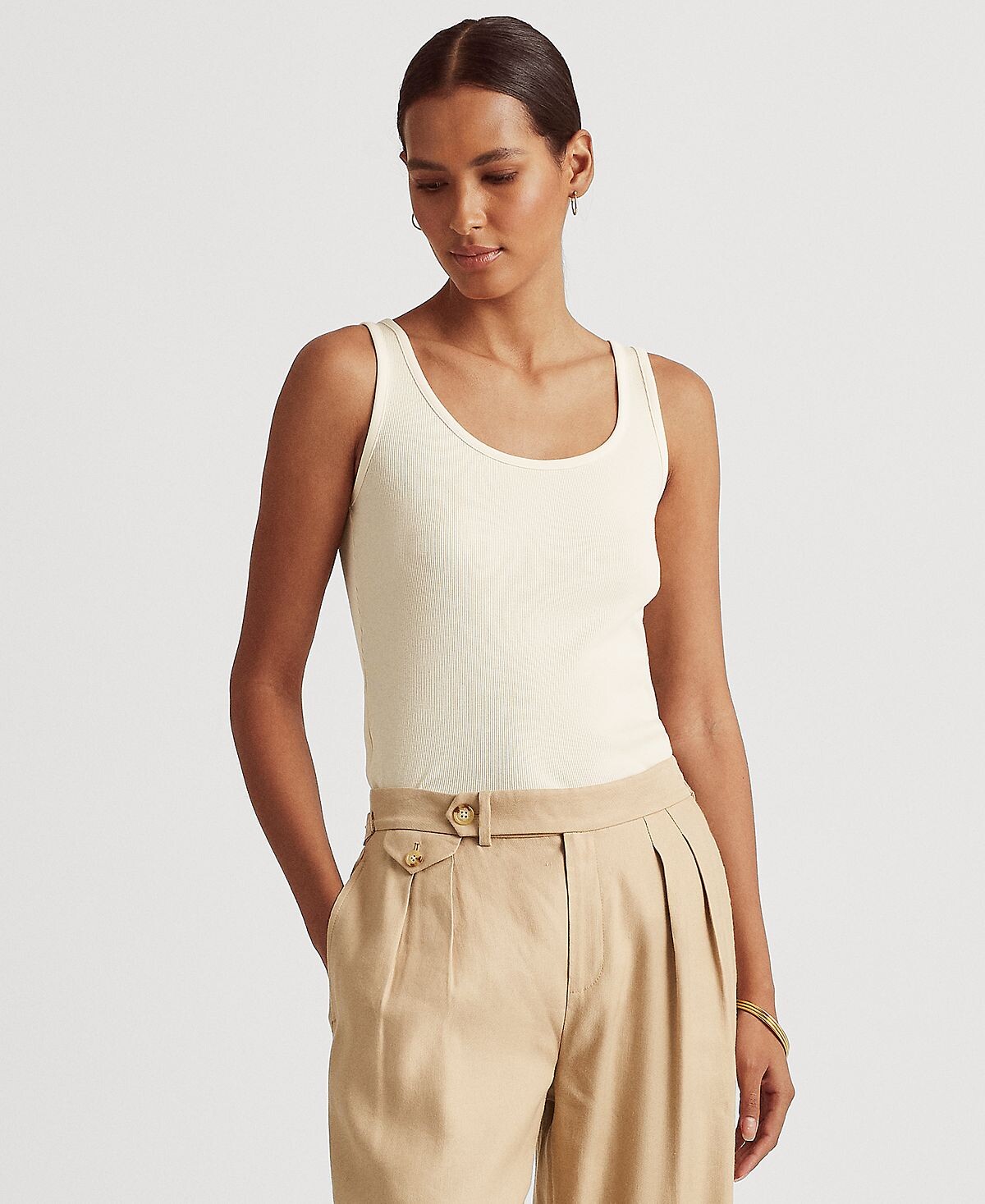 

Эластичная майка Lauren Ralph Lauren, белый