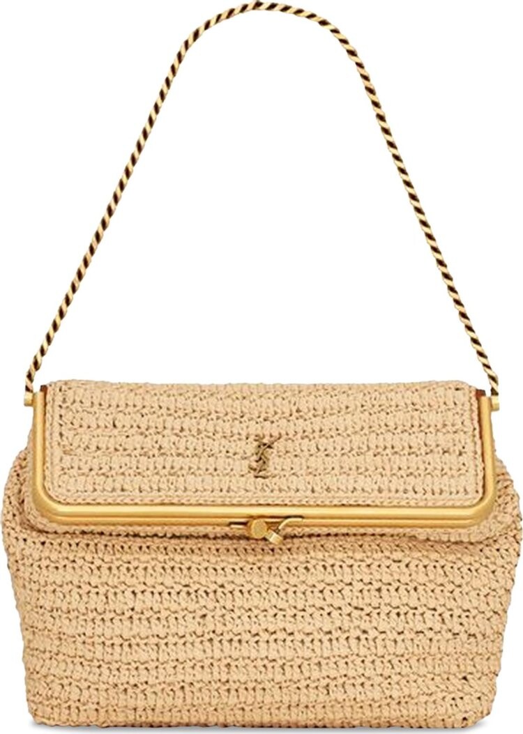 

Сумка Saint Laurent Medium Sac Charniere Bag Natural/Brick, загар