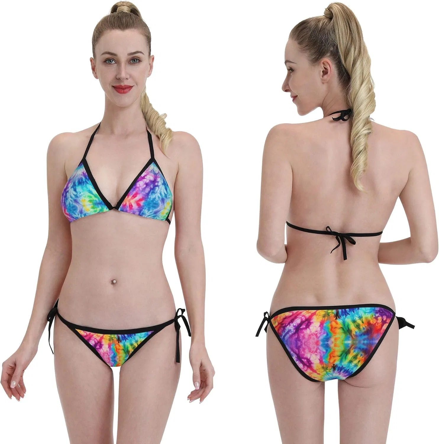 Женский бикини с галстуком на шее Tie-dye, Tie-dye(5-3) — фото 3