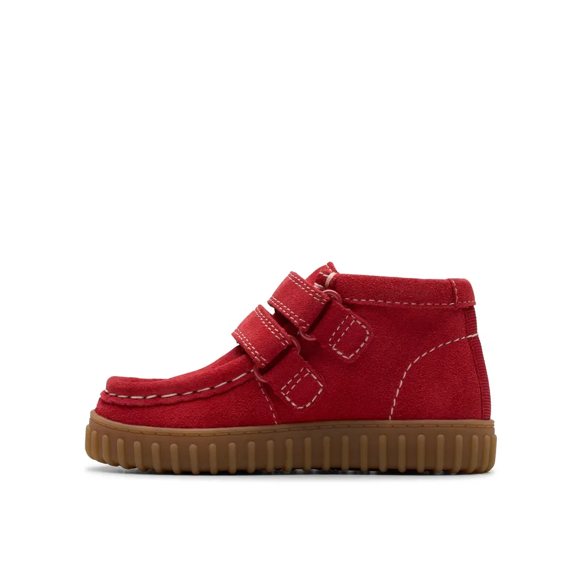 Детские ботинки на щиколотке с липучкой Torhill Clarks, Red — фото 2