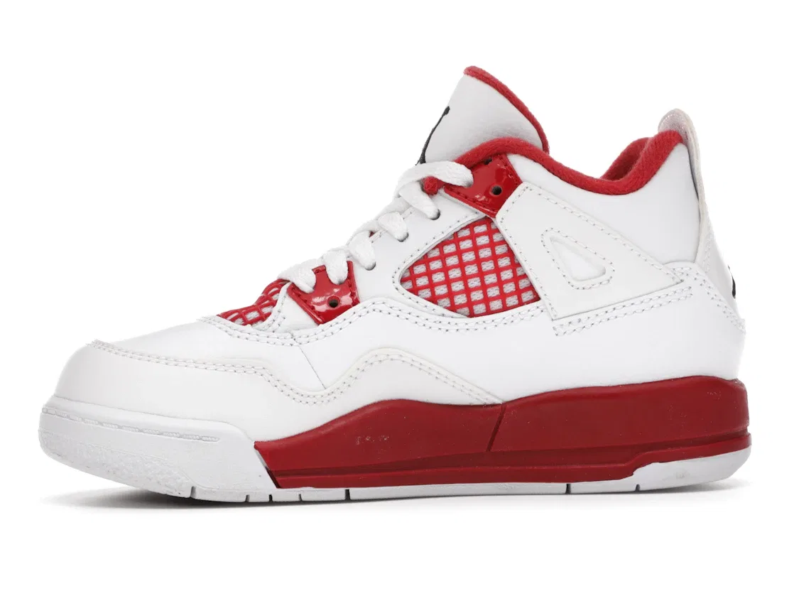 Детские кроссовки Lifestyle Jordan 4 Retro Alternate (PS) Jordan, White/Black-Gym Red — фото 3
