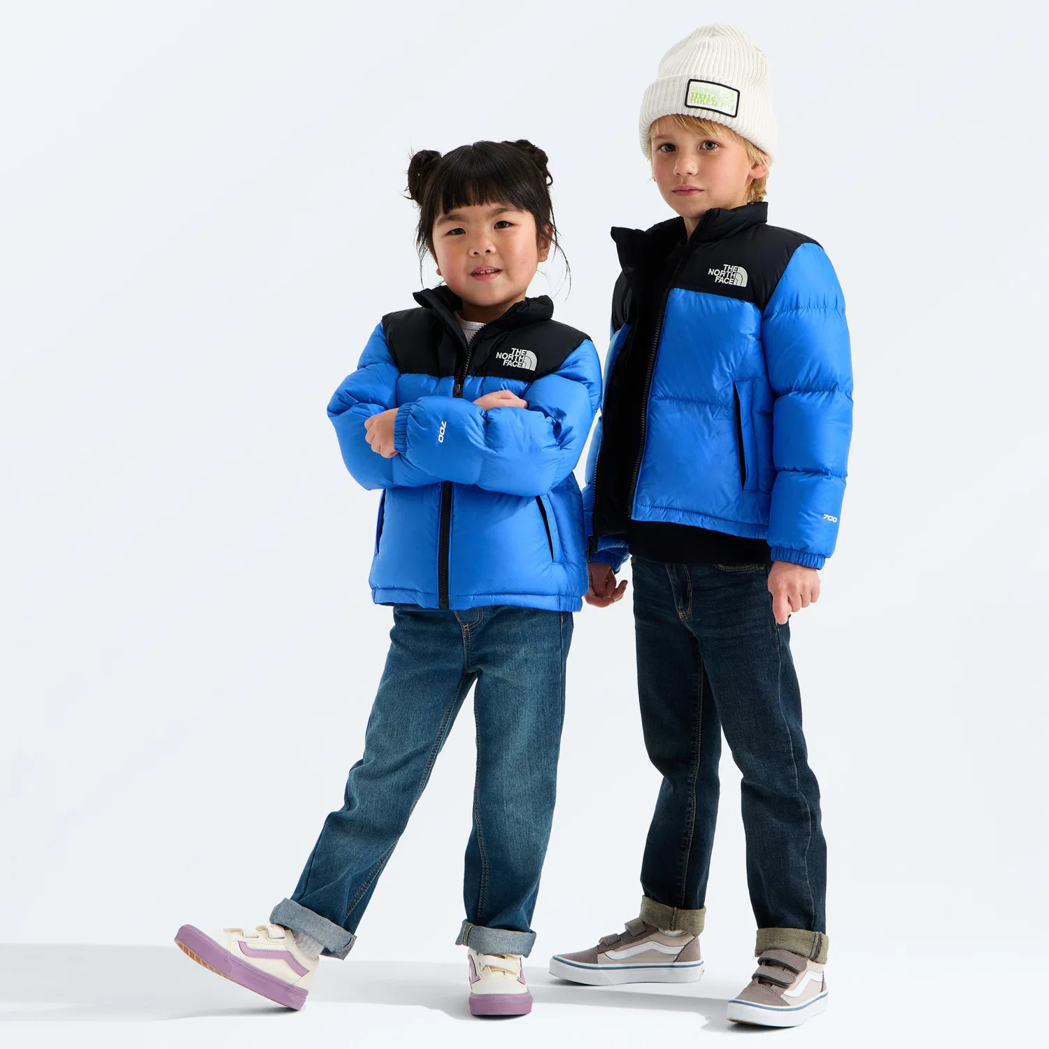 Куртка детская утепленная с капюшоном 1996 Retro Nuptse Down Jacket The North Face, Active Blue — фото 3