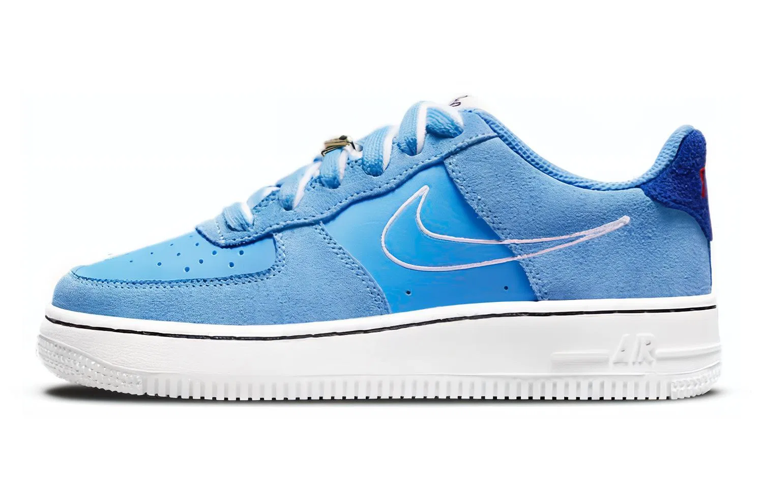 Детские кроссовки с замшевыми деталями Air Force 1 Low LV8 S50 University Blue GS Nike, University Blue