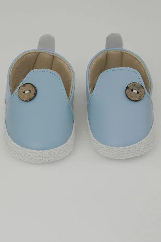 Детские пинетки для мальчиков с принтом Bebiccino, Light Blue