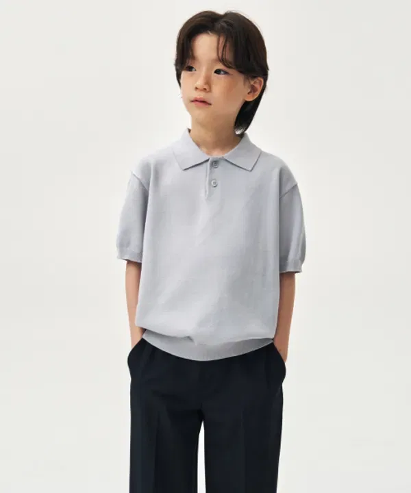 Водолазка из супимы хлопка, Polo, Musinsa Standard Kids, светло-голубой